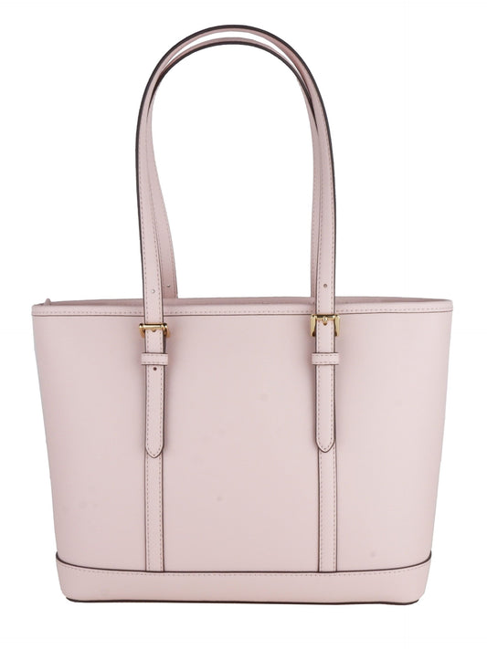 Chic Pink Leather Shoulder Shopper