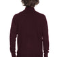 Burgundy Wool-Cashmere Blend High-Collar Cardigan