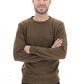 Elegant Wool-Cashmere Blend Crew Neck Sweater