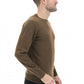Elegant Wool-Cashmere Blend Crew Neck Sweater