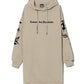 Beige Hooded Cotton Sweatshirt with Sleek Embroidery
