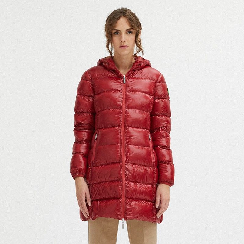 Reversible Goose Down Long Jacket in Pink