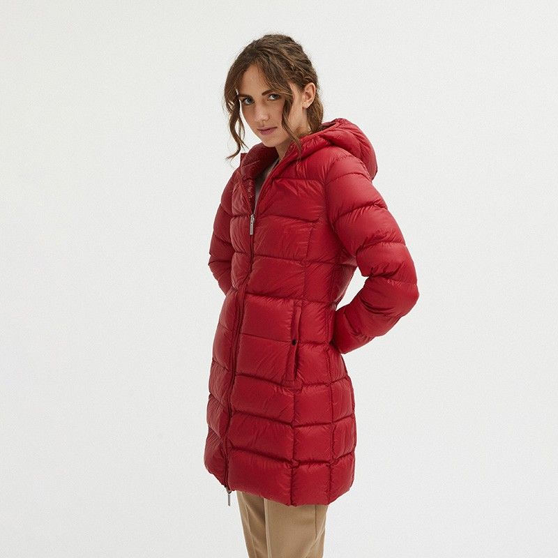 Reversible Goose Down Long Jacket in Pink