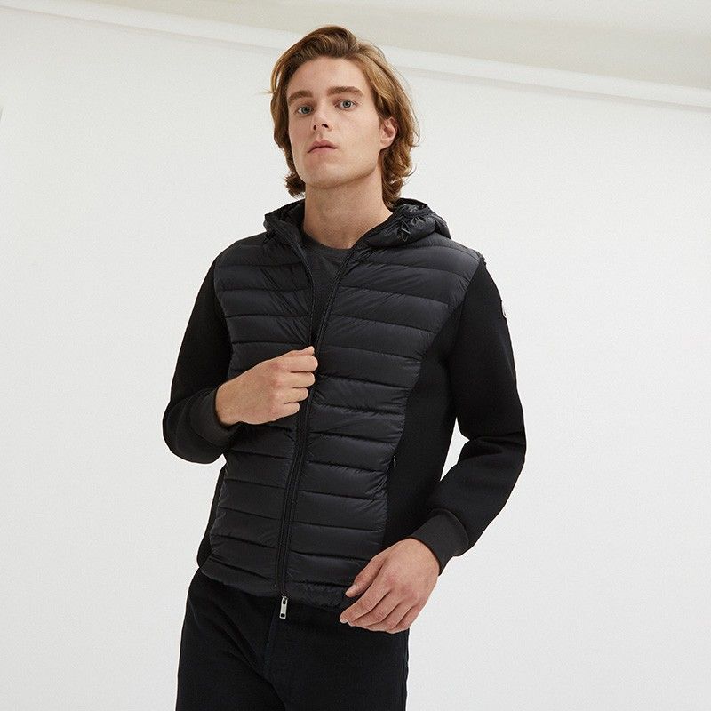 Sleek Black Nylon Down Jacket