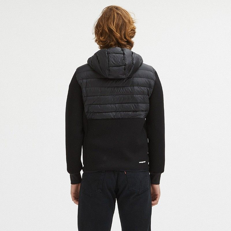 Sleek Black Nylon Down Jacket