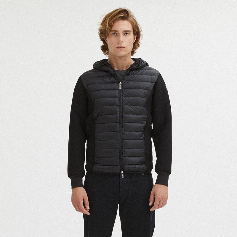 Sleek Black Nylon Down Jacket