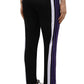 Sleek Stretch Track Trousers with Side Stripes