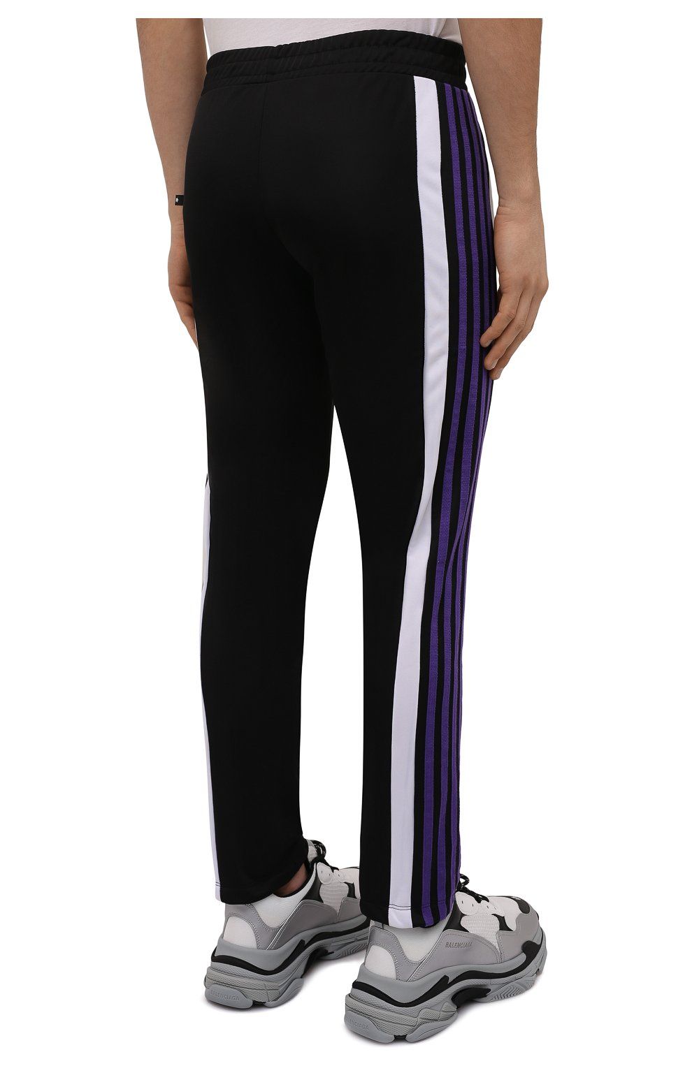 Sleek Stretch Track Trousers with Side Stripes