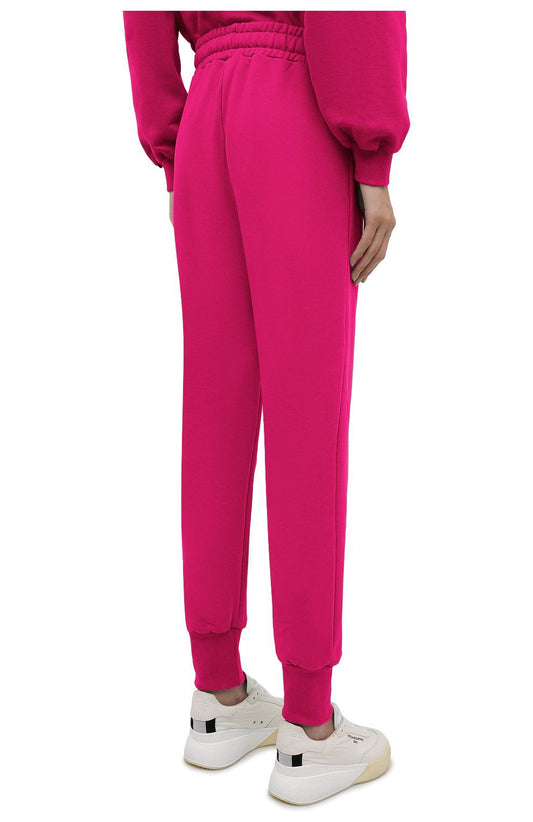 Vibrant Fuchsia Logo Embroidered Sweatpants