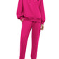 Vibrant Fuchsia Logo Embroidered Sweatpants