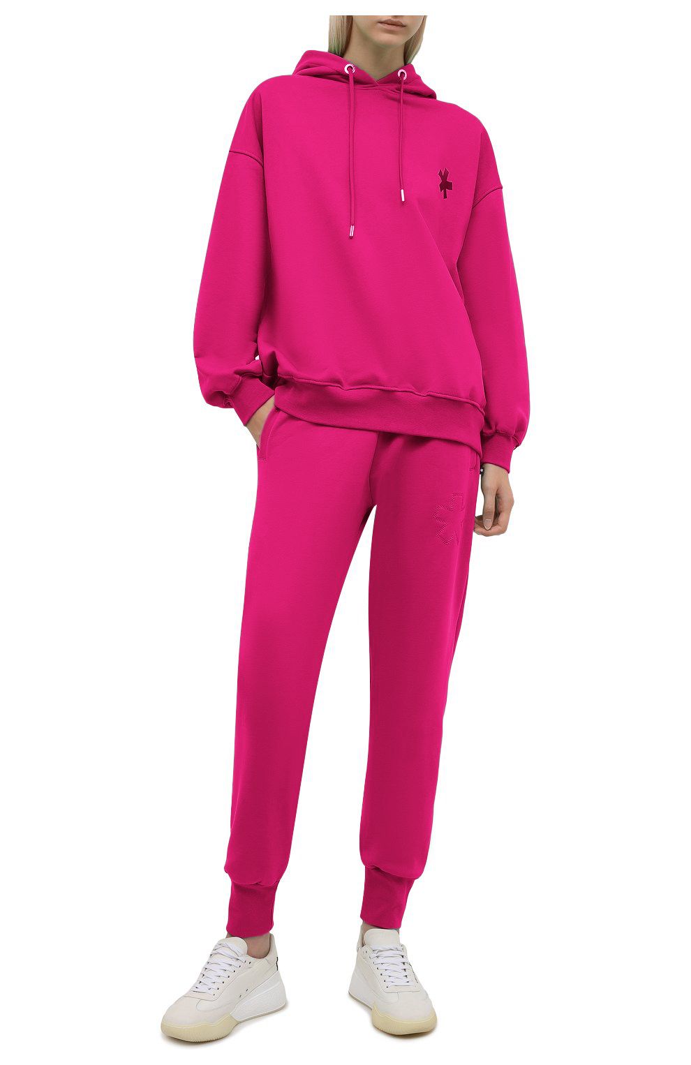 Vibrant Fuchsia Logo Embroidered Sweatpants