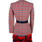 Elegant Red Sequined Hemline Cotton Dress