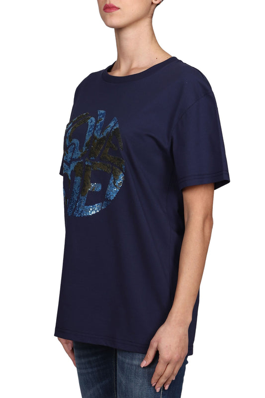 Sequined Sparkle Blue Organic Tee