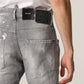 Chic Gray Slim Fit Skater Jeans