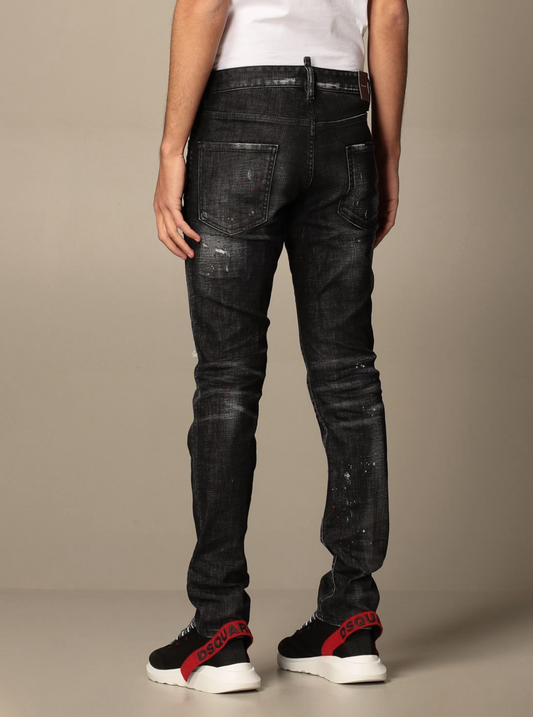 Sleek Skater Stretch Jeans in Black