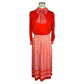 Elegant Two-Piece Pleated Dress with Bow Accent