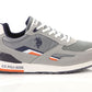 Eco-Friendly Gray Sneakers with Colorful Accents