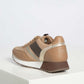Chic Beige Eco-Fabric Sneakers with Contrasting Accents