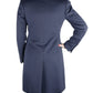 Elegant Blue Virgin Wool Coat