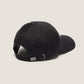 Embroidered Logo Cotton Hat in Sleek Black