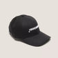 Embroidered Logo Cotton Hat in Sleek Black