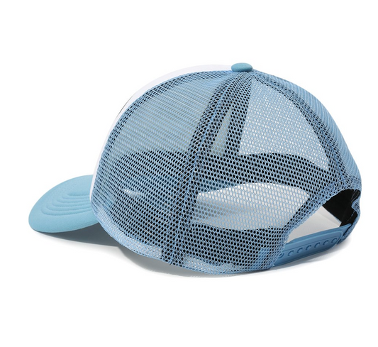 Chic Light Blue Visor Cap with Mesh Detail