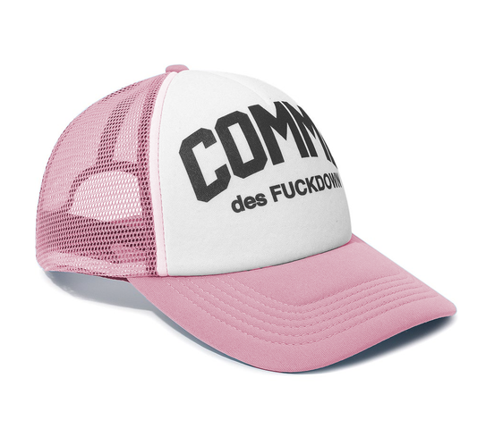 Pink Visor Mesh Hat with Logo Print