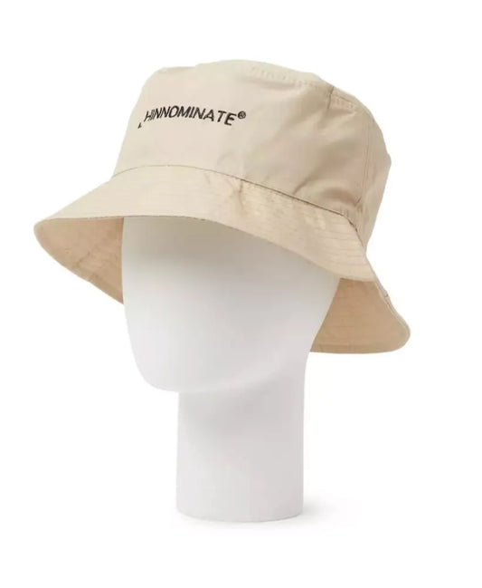 Beige Cotton Hat with Front Logo