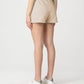 Chic Beige Cotton Shorts with Logo Accent