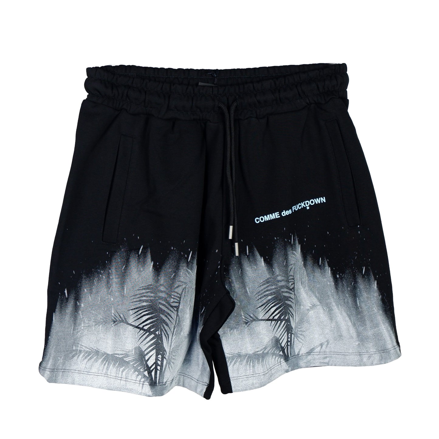 Sleek Cotton Drawstring Shorts with Graphic Print