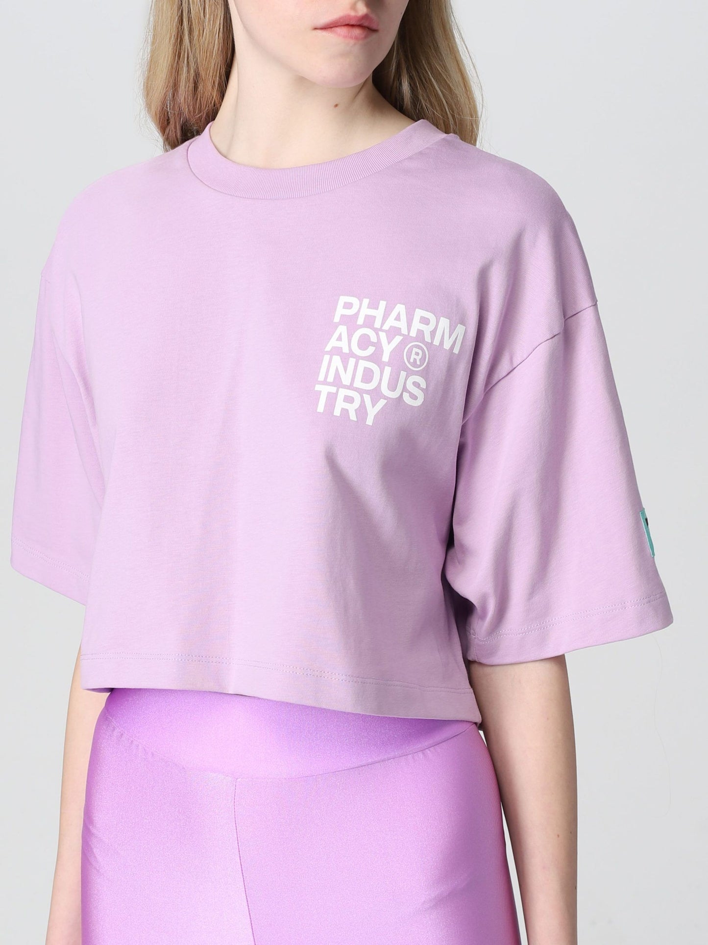 Chic Purple Logo Cotton Tee