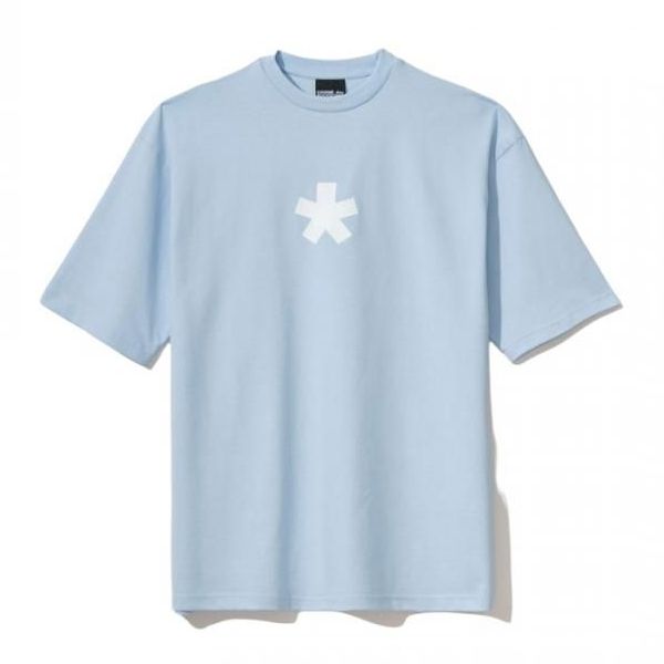 Chic Men's Crew Neck Logo Tee in Light Blue