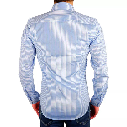 Elegant Milano Light Blue Cotton Shirt