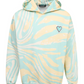 Green Beige Spotted Hooded Sweatshirt