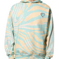 Green Beige Spotted Hooded Sweatshirt