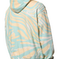 Green Beige Spotted Hooded Sweatshirt