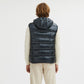 Reversible Centogrammi Hooded Vest in Blue/Grey
