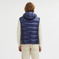 Reversible Centogrammi Hooded Vest in Blue/Grey