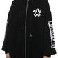 Chic Zippered Hooded Women's Sweatshirt