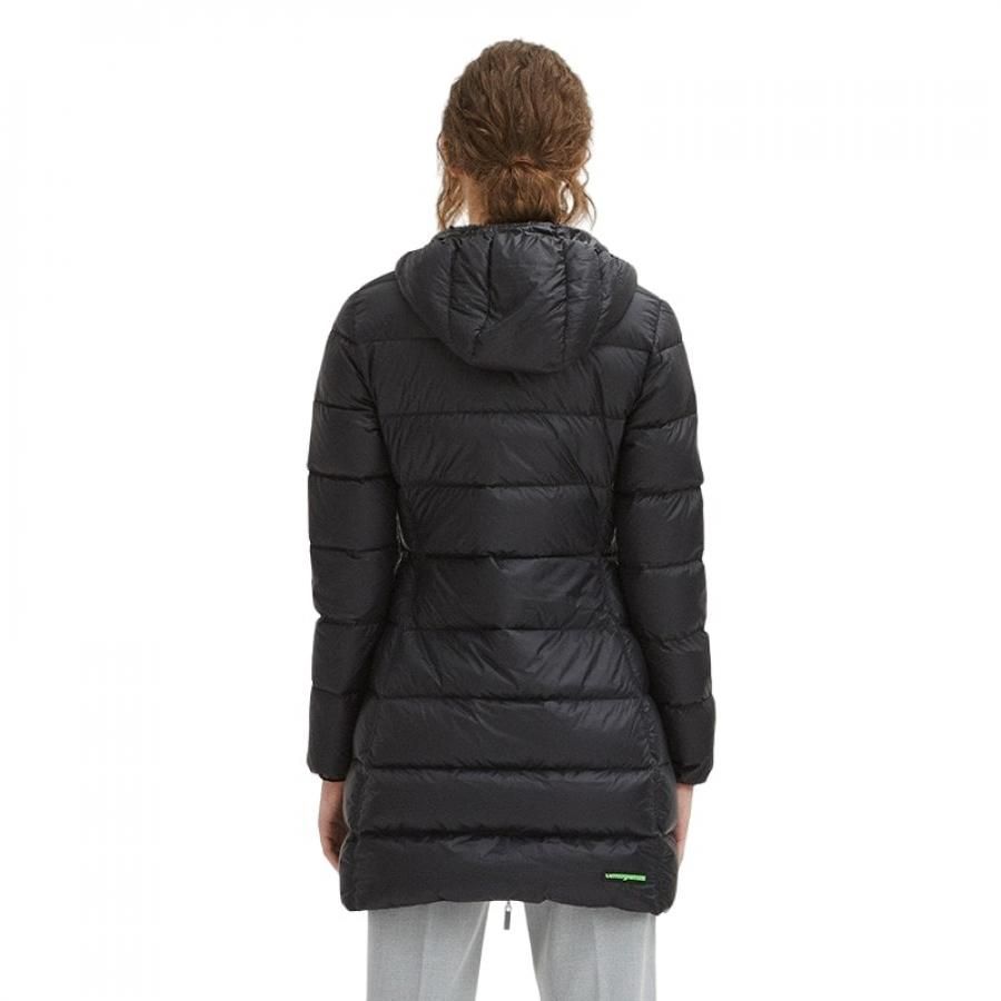 Sleek Nylon Down Jacket with Hood