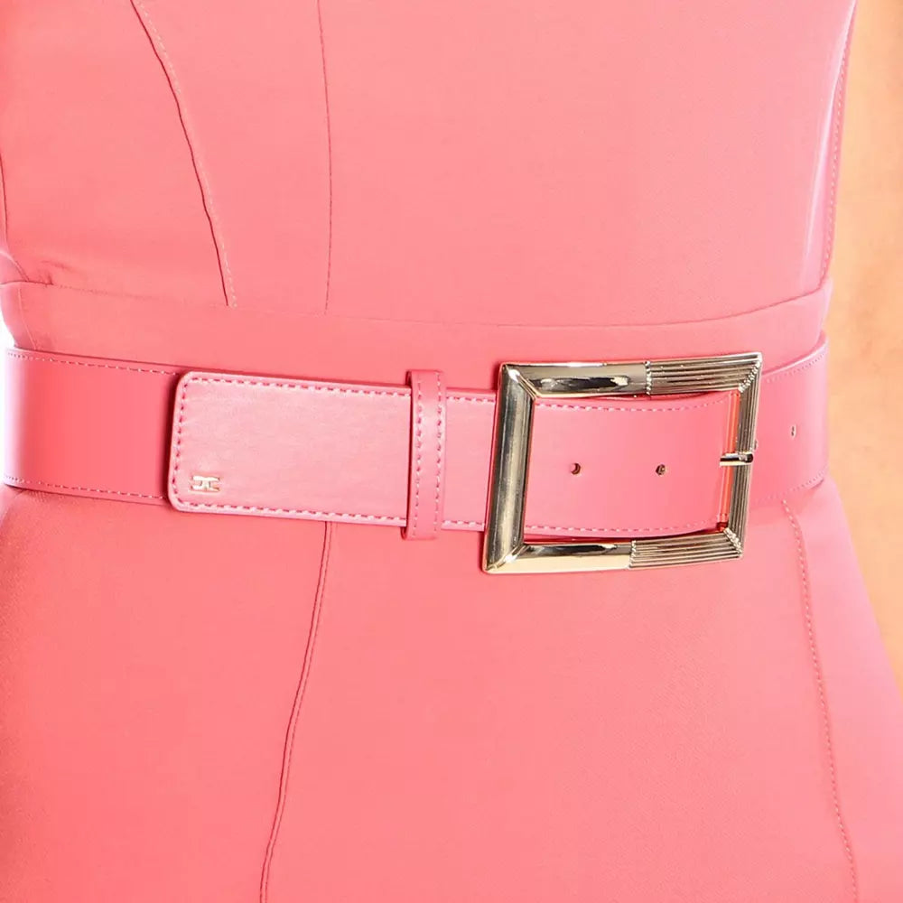 Sleeveless Belted Dress in Pink