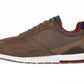 Elegant Brown Sneakers with Colorful Accents
