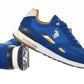 Chic Blue Sneakers with Colorful Accents