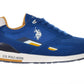 Chic Blue Sneakers with Colorful Accents