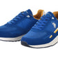 Chic Blue Sneakers with Colorful Accents