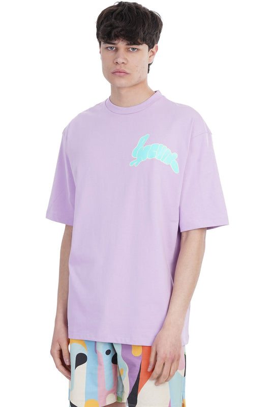 Elevated Crewneck Graphic Tee in Purple