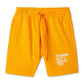 Chic Orange Cotton Trousers with Logo Detail