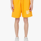 Chic Orange Cotton Trousers with Logo Detail