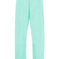 Emerald Cotton Trousers with Logo Detail
