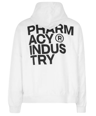 Elegant White Cotton Hooded Sweatshirt